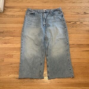 Frame Denim Blue Jeans Lay Low Baggy Wide Leg jeans 34